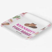 Erste Rodeo Cowgirl 1. Geburtstagsparty Pappteller (Gewinkelt)