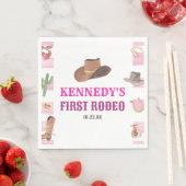 Erste Rodeo Cowgirl 1. Geburtstagsparty Serviette (Beispiel)