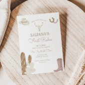 Erste Rodeo Cowgirl Geburtstagsparty Einladung