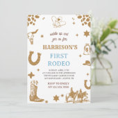 Erste Rodeo-Einladung, meine erste Rodeo-Einladung Einladung (Stehend Vorderseite)