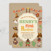 "Erste Rodeo Geburtstagseinladung Einladung (Vorne/Hinten)