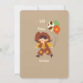 "Erste Rodeo Geburtstagseinladung Einladung (Rückseite)