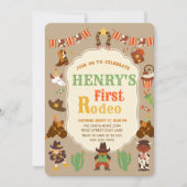 "Erste Rodeo Geburtstagseinladung Einladung (Vorderseite)