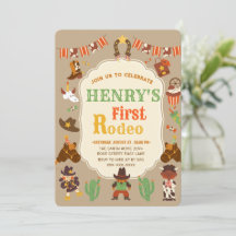"Erste Rodeo Geburtstagseinladung