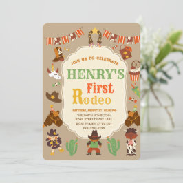 "Erste Rodeo Geburtstagseinladung Einladung