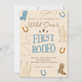 Erste Rodeo Geburtstagsparty Einladung