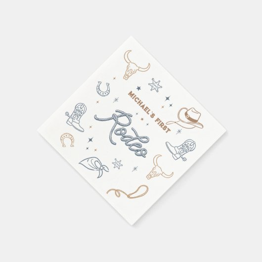 Erste Rodeo Geburtstagsparty Serviette (Ecke)