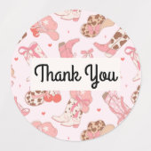 Erste Rodeo Girls Danke Labels Etiketten (Design 1)