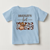 Erste Rodeo Kuh Muster niedliches Pferd in einem H Baby T-shirt (Vorderseite)