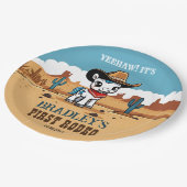 Erste Rodeo niedlich Cowboy-Geburtstagsparty Pappteller (Schrägansicht)