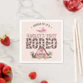 Erste Rodeo Niedlich Pink Personalisiert 1. Geburt Serviette (Beispiel)