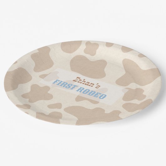 Erste Rodeo Western Cowboy Cow Print Paper Teller (Schrägansicht)