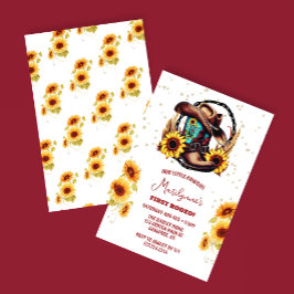 Erste Rodeo Western Cowgirl 1 Geburtstag Einladung