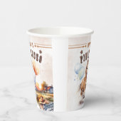 Erste RODEO | Wild West Cowboy 1st Birthday Boy Pappbecher (Links)