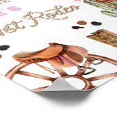 Erste Rodeo Wild West Cowgirl Geburtstag Willkomme Poster (Ecke)