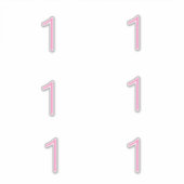 Erste Rosa Nummer Eins Niedliches Alter Aufkleber (Vorderseite)