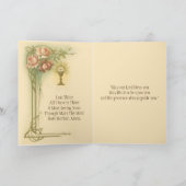 Erste Rose der Heiligen Kommunion Chalice Karte (Innenseite)