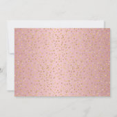 Erste Rose der heiligen Kommunion Gold Hearts Foto Einladung (Rückseite)