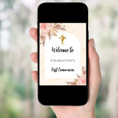 Erste Rose-Goldpfirsiche der Kommune Poster