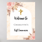 Erste Rose-Goldpfirsiche der Kommune Poster (Vorne)