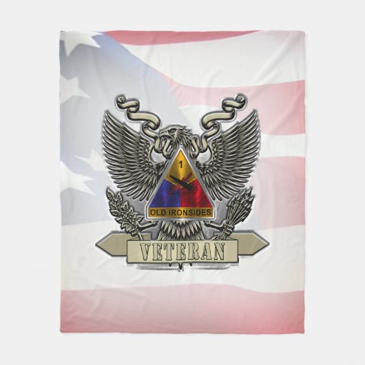 Erste Rüstungsabteilung Veteran Fleecedecke (Vorderseite)