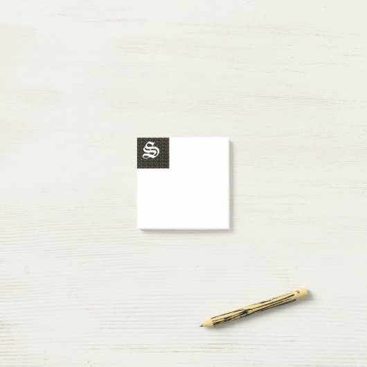 Erste S Mit Monogramm Post-It-Notes Post-it Klebezettel (Auf Schreibtisch)