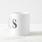 Erste S & Personalisiert Name Kaffee Tasse (Vorderseite Links)