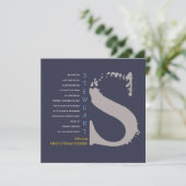 Erste Sammlung Bat Bar Mitzvah Einladung (Stehend Vorderseite)