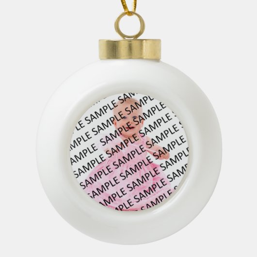 Erste Schablone des kundenspezifischen Babys Keramik Kugel-Ornament (Vorderseite)