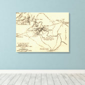 Erste Schlacht bei Bull Run - Panorama des Zivilen Leinwanddruck (Insitu (Holzboden))