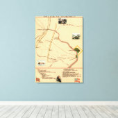 Erste Schlacht bei Bull Run - Panorama des Zivilen Leinwanddruck (Insitu (Holzboden))