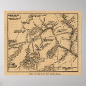 Erste Schlacht bei Bull Run - Panorama des Zivilen Poster (Vorne)