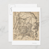 Erste Schlacht bei Bull Run - Panorama des Zivilen Postkarte (Vorne/Hinten)