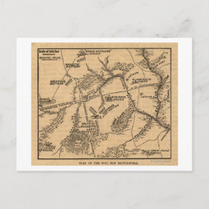 Erste Schlacht bei Bull Run - Panorama des Zivilen Postkarte