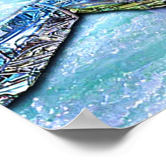 Erste Schnee auf Canvas Print Poster (Ecke)