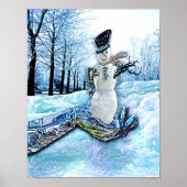 Erste Schnee auf Canvas Print Poster (Vorne)