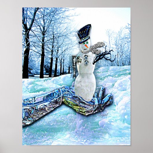 Erste Schnee auf Canvas Print Poster (Vorne)