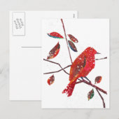 Erste Schnee-Ferienzeit Feiertagspostkarte (Vorne/Hinten)