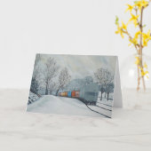 Erste Schnee-Gruß-Karte Karte (Gelbe Blume)