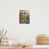 Erste-Schnee-Lärchen-Tal 12x16 Poster (Küche)