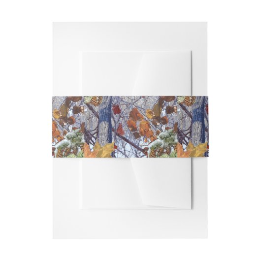 Erste Schnee Winter Camouflage Print Einladungsbanderole (Vorderseite Beispiel)