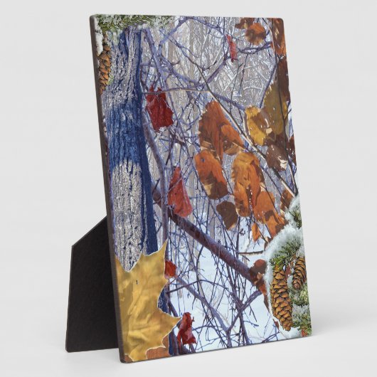 Erste Schnee Winter Camouflage Print Fotoplatte (Seite)