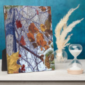 Erste Schnee Winter Camouflage Print Fotoplatte (Seite)