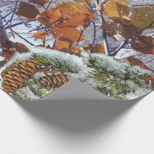 Erste Schnee Winter Camouflage Print Geschenkpapier (Ecke)