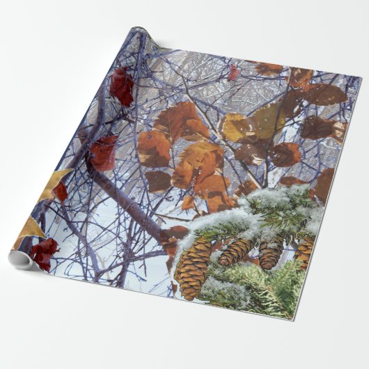 Erste Schnee Winter Camouflage Print Geschenkpapier (Ungerollt)