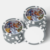 Erste Schnee Winter Camouflage Print Pokerchips (Stapel)