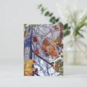 Erste Schnee Winter Camouflage Print Postkarte (Stehend Vorderseite)