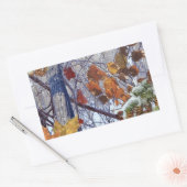 Erste Schnee Winter Camouflage Print Rechteckiger Aufkleber (Umschlag)