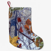 Erste Schnee-Winter-Szenen-Tarnungs-Malerei Kleiner Weihnachtsstrumpf (Vorderseite)