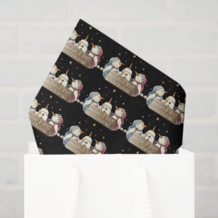 Erste Schneedecke Snowman Seidenpapier